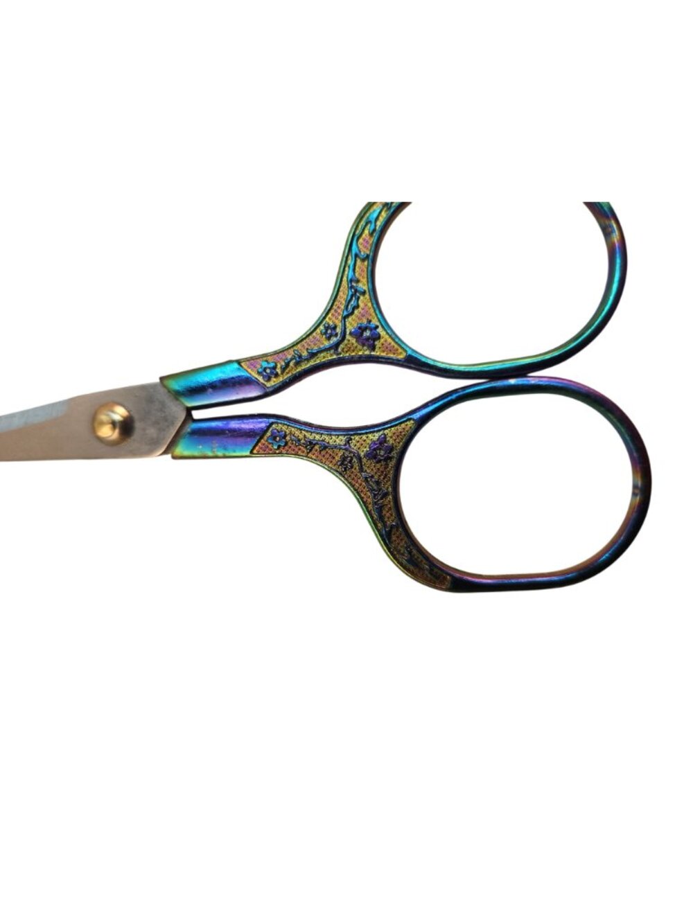 Ornate Embroidery Scissors Iridescent Handle Vintage Sewing Shears Craft Tool - Picture 12 of 12